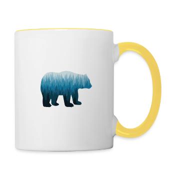 Adventure Travel Hiking Mountain - Tasse zweifarbig - Weiß/Gelb - Rechts