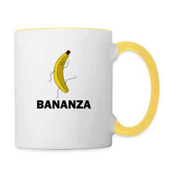 Bananza - Mug contrasté - blanc/jaune - Droite