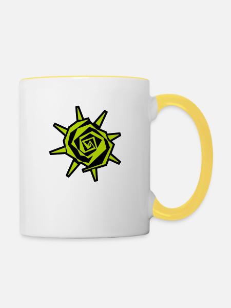 sun - Tasse zweifarbig - Weiß/Gelb