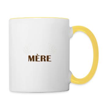 Voilà à quoi ressemble la mère parfaite - Maman - Mug contrasté - blanc/jaune - Droite