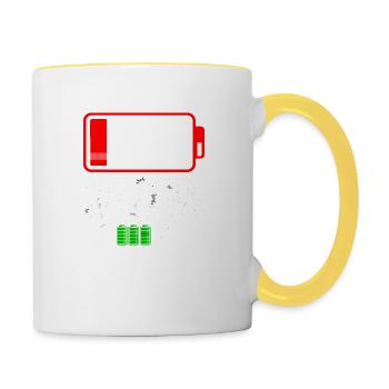 Mom of 3 Boys Gift from Son Mothers Day Birthday - Mug contrasté - blanc/jaune - Droite