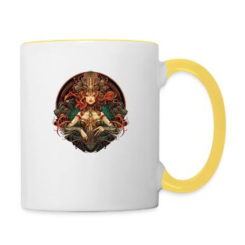 Beauty ex Machina 11 - Contrasting Mug - white/yellow - Right