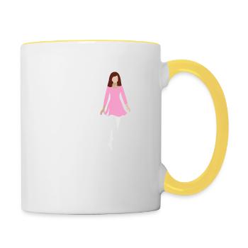 Danse Musique de danse - Mug contrasté - blanc/jaune - Droite