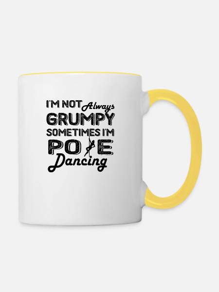 Dancing Dance Music - Tasse zweifarbig - Weiß/Gelb