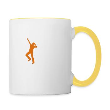 Dancing Dance Music - Contrasting Mug - white/yellow - Right