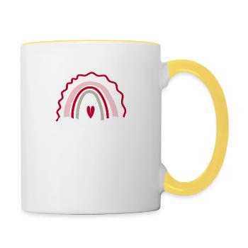 Boho Kindergarten Squad Geschenk - Tasse zweifarbig - Weiß/Gelb - Rechts