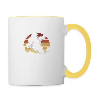Drôle de chemise fantôme d’Halloween - Je suis le boo de quelqu’un - Mug contrasté - blanc/jaune - Droite