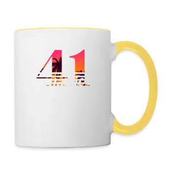 Vintage 1941-41e anniversaire - Mug contrasté - blanc/jaune - Droite