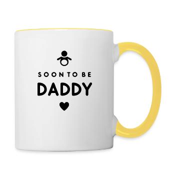 Bald Papa - Tasse zweifarbig - Weiß/Gelb - Rechts