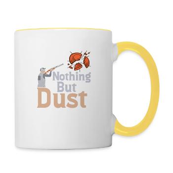 Nothing But Dust Trapshooting Skeet Shooting - Contrasting Mug - white/yellow - Right