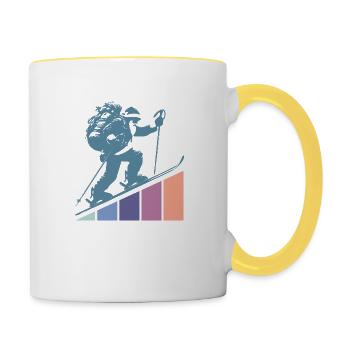 Saint-Nicolas en tournée - Mug contrasté - blanc/jaune - Droite