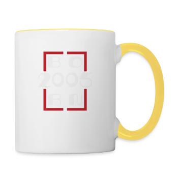 Born in 2005 - Anniversary 2005 - Contrasting Mug - white/yellow - Right
