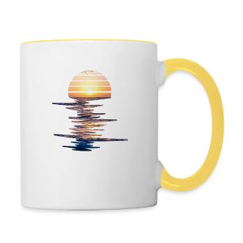 Sunset - Contrasting Mug - white/yellow - Right