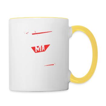 J'kiffe ma life - Mug contrasté - blanc/jaune - Droite