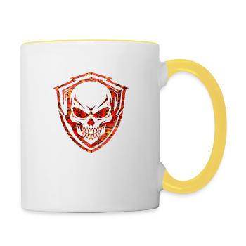 Army War Military Uniform Force Soldier Camouflage - Contrasting Mug - white/yellow - Right