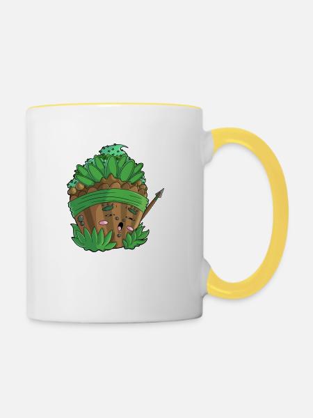 Jungle Cupcake - Tasse zweifarbig - Weiß/Gelb