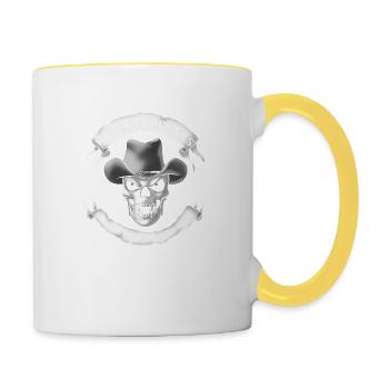 Coffre 4 - Mug contrasté - blanc/jaune - Droite