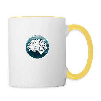 C’est ce qu’on appelle penser que vous devriez l’essayer un jour - Mug contrasté - blanc/jaune - Droite