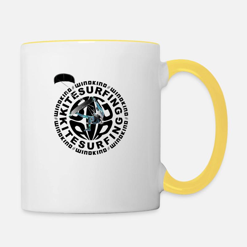 BigAir Windkind - Tasse zweifarbig - Weiß/Gelb