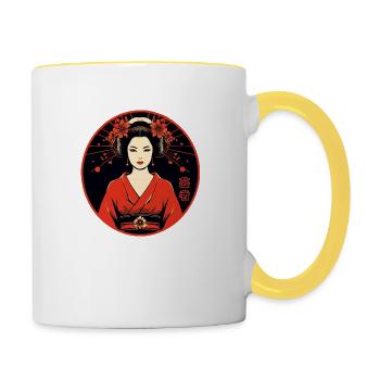 Geisha - Contrasting Mug - white/yellow - Right