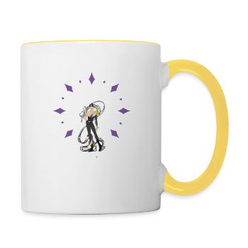 Arek PrideHEROES - Tasse zweifarbig - Weiß/Gelb - Rechts