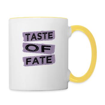 shaping destiny funny personal destiny funny quote - Tasse zweifarbig - Weiß/Gelb - Rechts