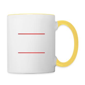 FCK JGD - Mug contrasté - blanc/jaune - Droite