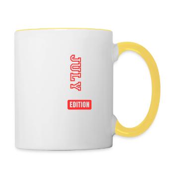 Jubiläumsgeschenk - Limitierte Auflage Juli 2010 - Tasse zweifarbig - Weiß/Gelb - Rechts