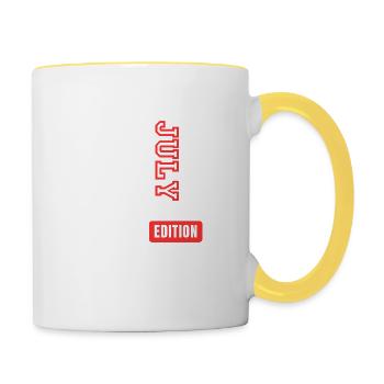 Jubiläumsgeschenk - Limitierte Auflage Juli 2012 - Tasse zweifarbig - Weiß/Gelb - Rechts