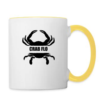 KRABBE FLO - Tasse zweifarbig - Weiß/Gelb - Rechts