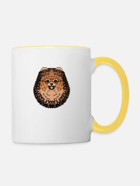 Stammes-Spitz - Tasse zweifarbig - Weiß/Gelb