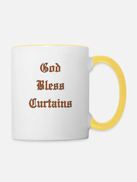 GodBlessCurtains - Tasse zweifarbig - Weiß/Gelb