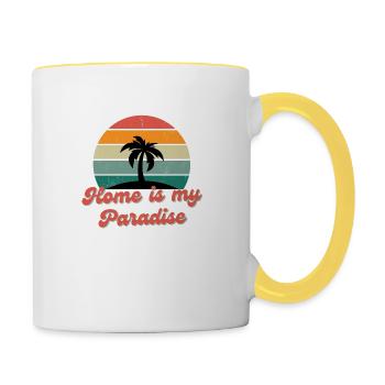 Paradis - Tasse zweifarbig - Weiß/Gelb - Rechts