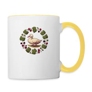 Gans - Tasse zweifarbig - Weiß/Gelb - Rechts
