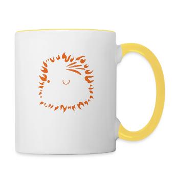 Pas d'excuses - Mug contrasté - blanc/jaune - Droite