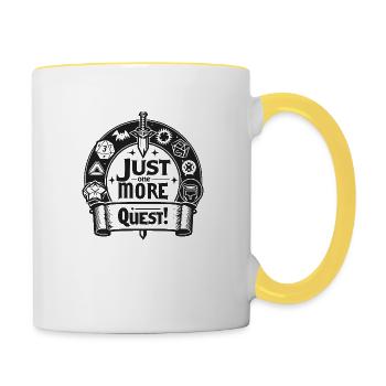Just One More Quest - Contrasting Mug - white/yellow - Right