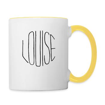 Louise - Mug contrasté - blanc/jaune - Droite