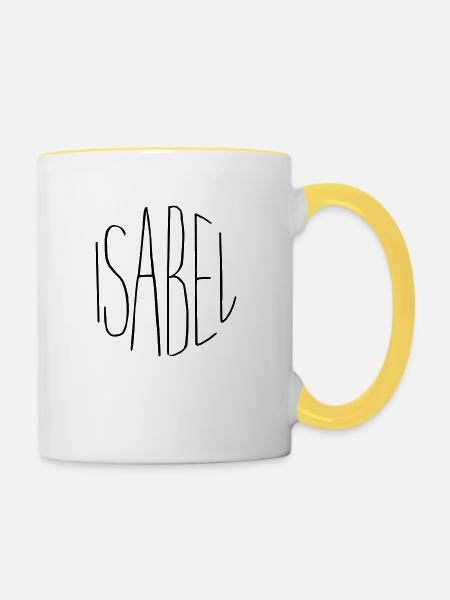 Isabel - Tasse zweifarbig - Weiß/Gelb