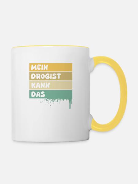 Drogist - Tasse zweifarbig - Weiß/Gelb