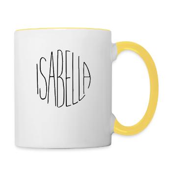 Isabella - Mug contrasté - blanc/jaune - Droite