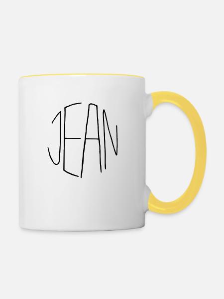 Jean - Tasse zweifarbig - Weiß/Gelb