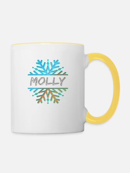 Molly Molly - Tasse zweifarbig - Weiß/Gelb