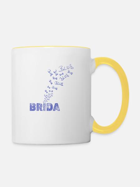 Brida - Tasse zweifarbig - Weiß/Gelb