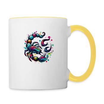 Zodiac Scorpion - Tasse zweifarbig - Weiß/Gelb - Rechts
