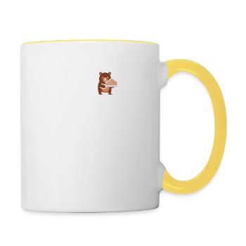 Oh- Brunost si brun et si doux - Mug contrasté - blanc/jaune - Droite