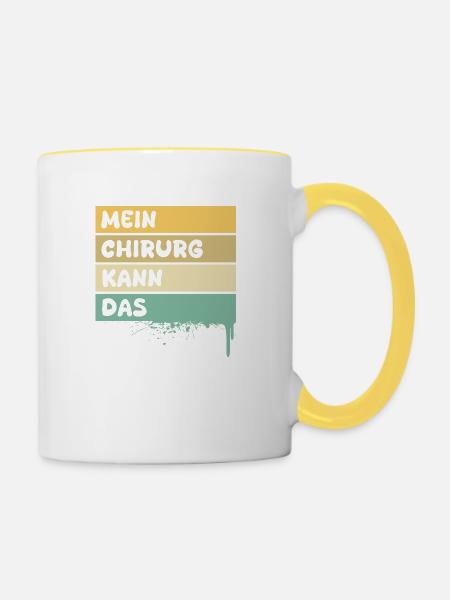 Beruf Chirurg - Tasse zweifarbig - Weiß/Gelb