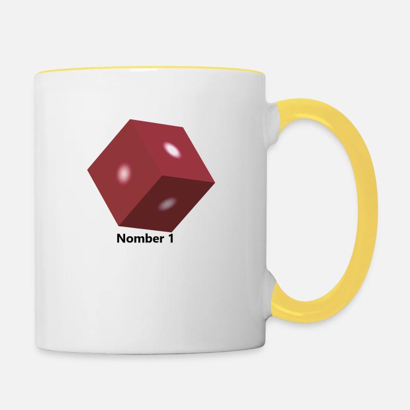 Cube - Contrasting Mug - white/yellow