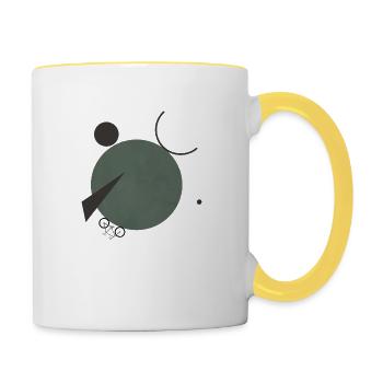 3SAY6 - Mug contrasté - blanc/jaune - Droite