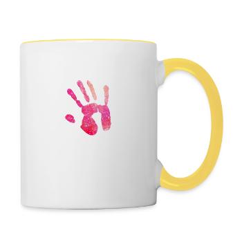 Lacrosse Feel it Touch it Play it - Contrasting Mug - white/yellow - Right