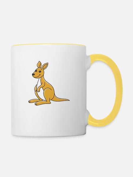 Wallaby - Tasse zweifarbig - Weiß/Gelb